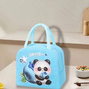 New Cartoon Lunch Bag, 3D Stereo Pattern, Large Capacity, Aluminum Foil Insulated Lunch Box Bag one-size